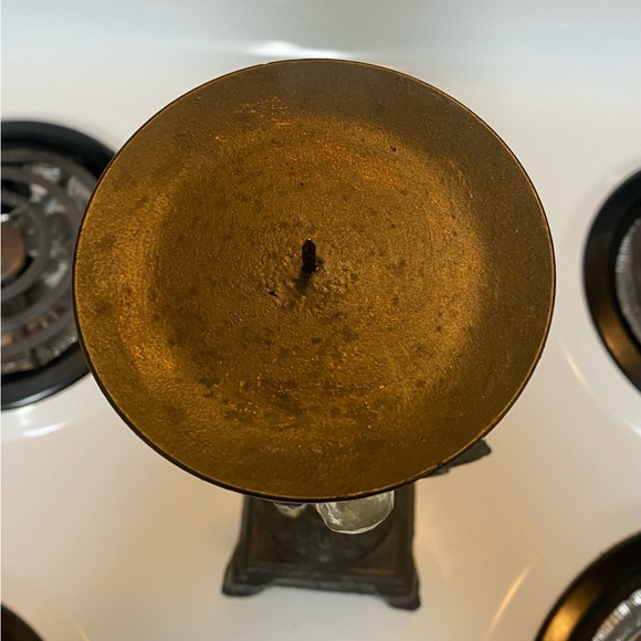 A 12 inch tall Iron Pillar Candle Holder - Picture 4 of 5